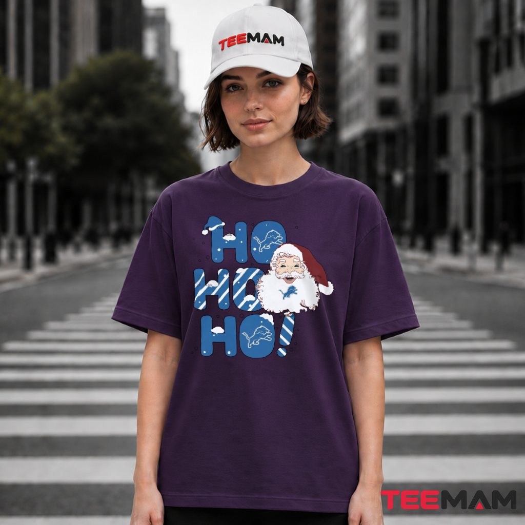 Detroit Lions Santa Ho Ho Ho T-Shirt
