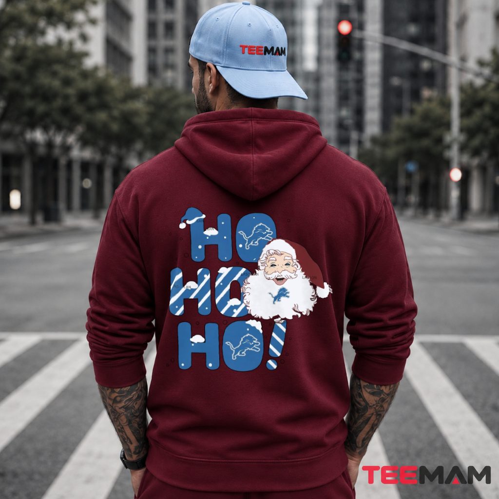Detroit Lions Santa Ho Ho Ho Hoodie Detroit Lions Santa Ho Ho Ho Hoodie