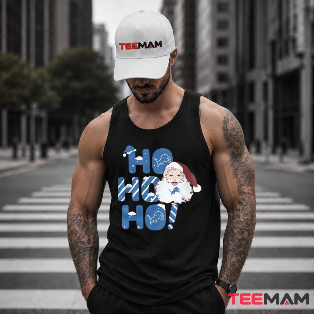 Detroit Lions Santa Ho Ho Ho Tank Top Detroit Lions Santa Ho Ho Ho Tank Top