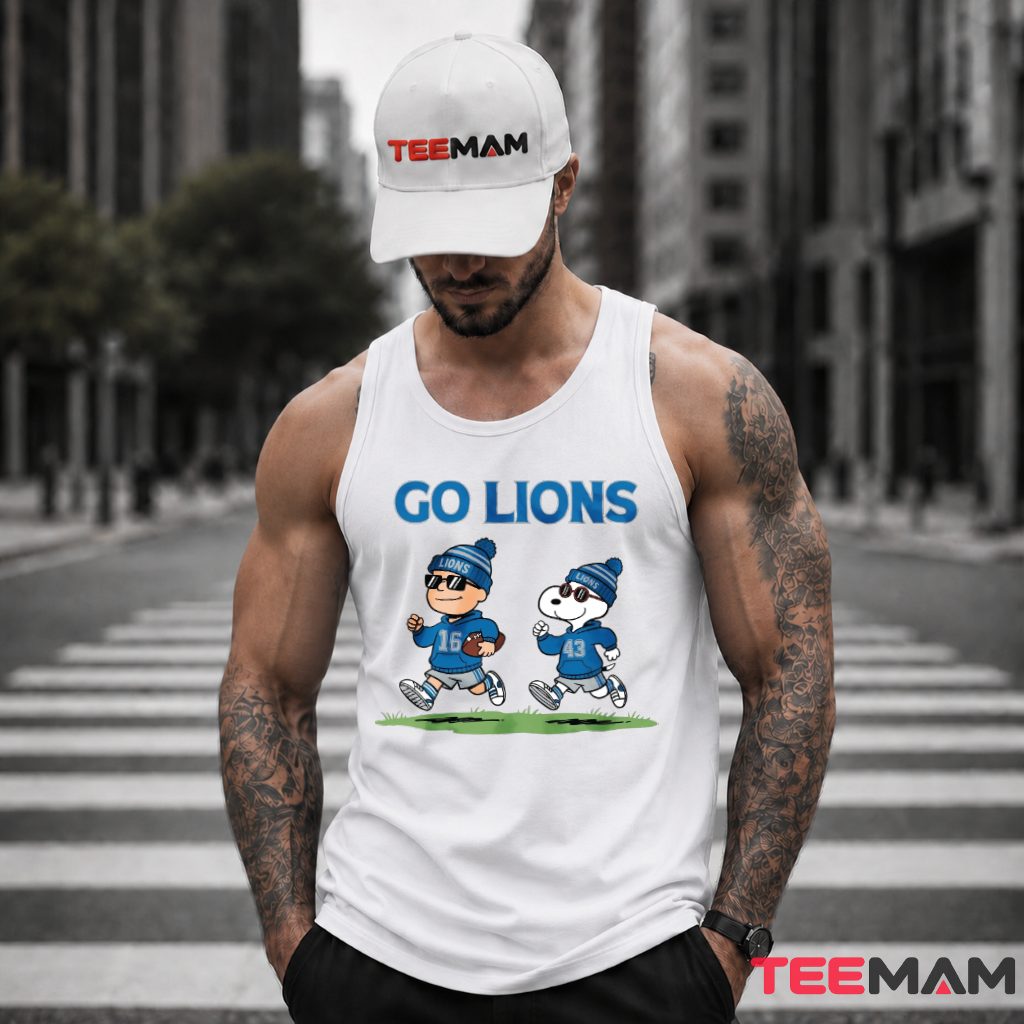 Detroit Lions Snoopy Beanie Jog Tank Top Detroit Lions Snoopy Beanie Jog Tank Top