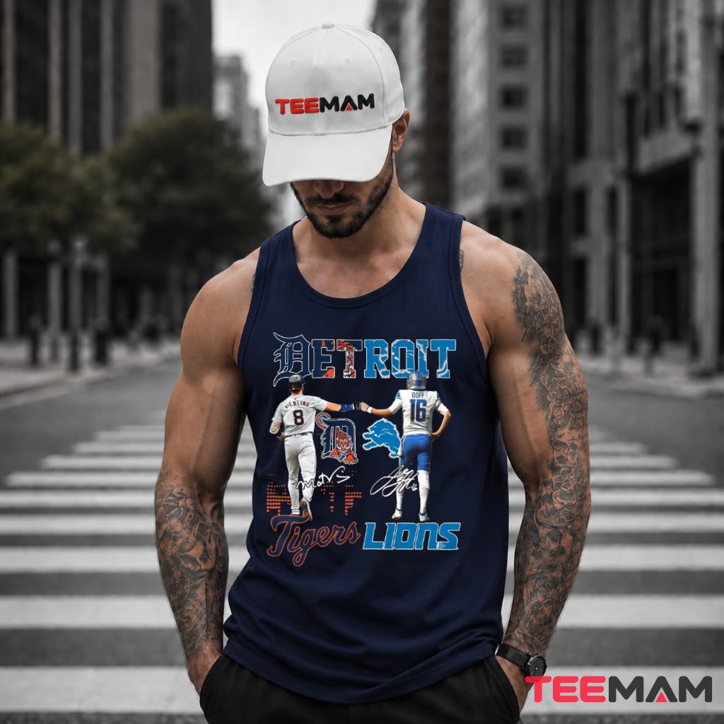 Detroit Lions Tigers Vierling Goff Tank Top Detroit Lions Tigers Vierling Goff Tank Top