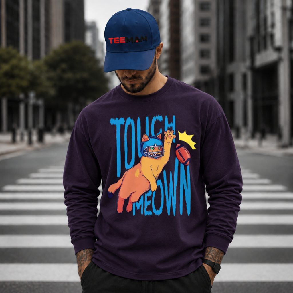 Detroit Lions Touch Meown Cat Long Sleeve Detroit Lions Touch Meown Cat Long Sleeve