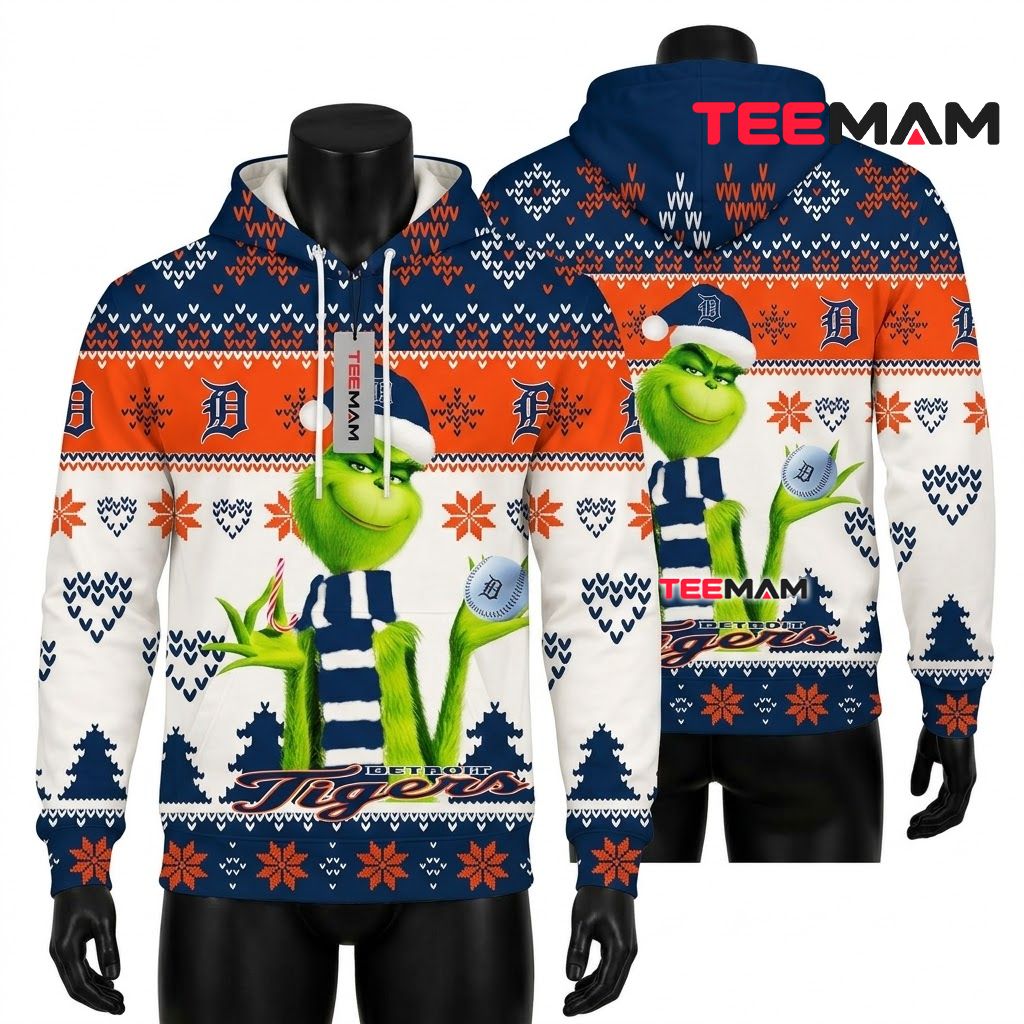 Detroit Tigers 3D Hoodie Grim Reaper Skull Navy Detroit Tigers 3D Hoodie Grim Reaper Skull Navy