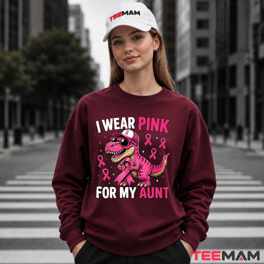 Dinosaur Cap Sunglasses I Wear Pink Aunt Long Sleeve Dinosaur Cap Sunglasses I Wear Pink Aunt Long Sleeve