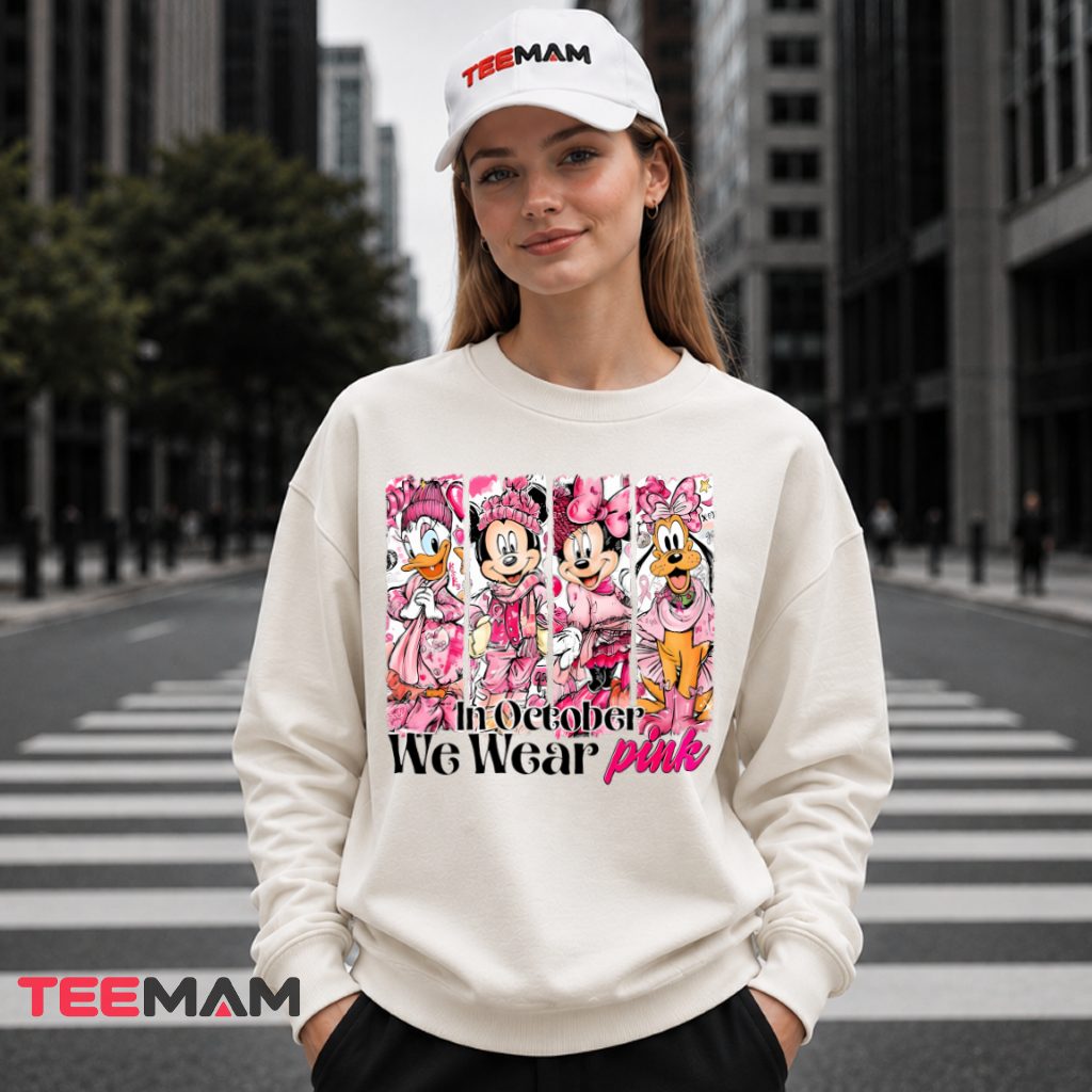 Disney Squad In October We wear Pink Long Sleeve Disney Squad In October We wear Pink Long Sleeve