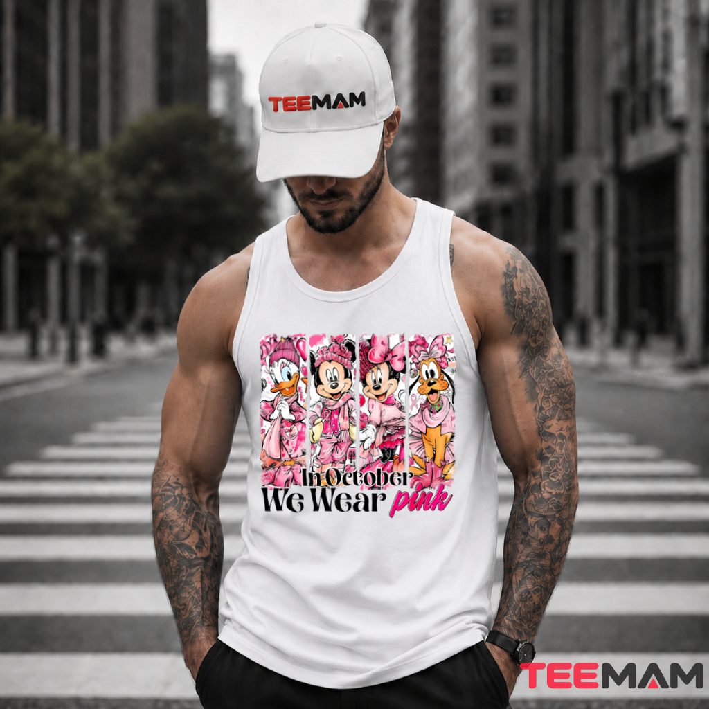 Disney Squad In October We wear Pink Tank Top Disney Squad In October We wear Pink Tank Top
