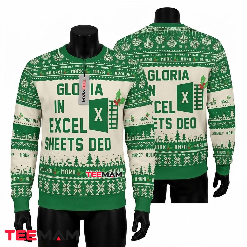 Excel Checkerboard Ugly Christmas Sweater Spreadsheet Joke Print Excel Checkerboard Ugly Christmas Sweater Spreadsheet Joke Print
