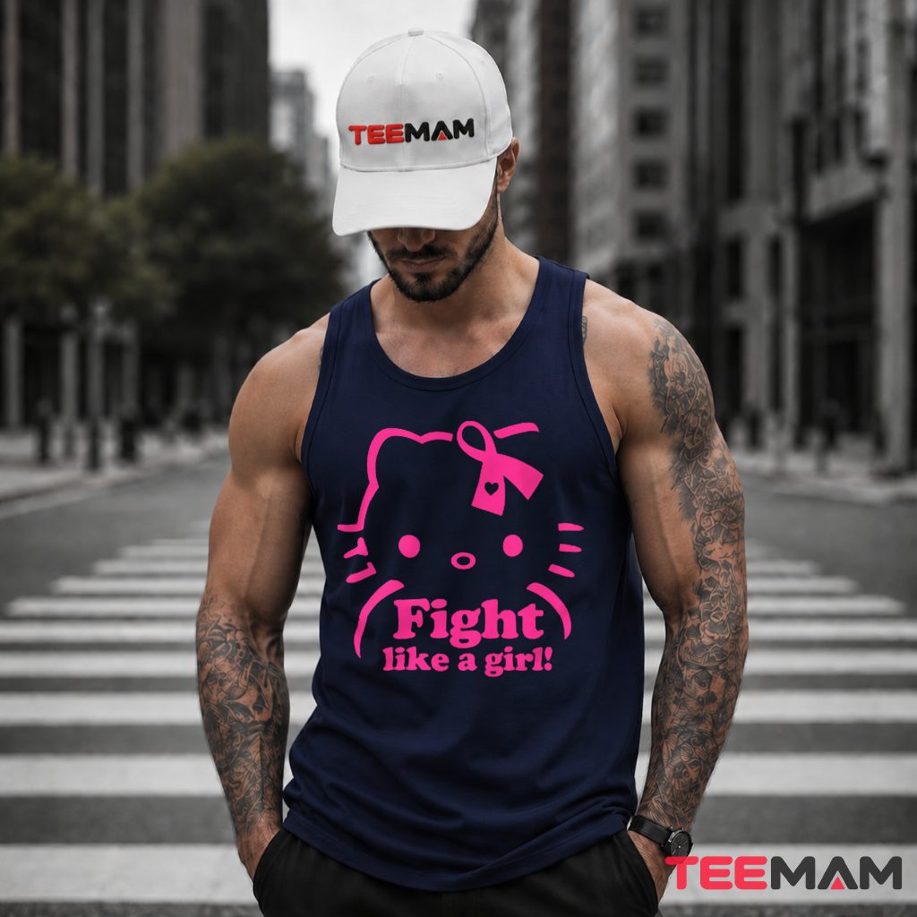 Fight Like A Girl Hello Kitty Breast Cancer Tank Top Fight Like A Girl Hello Kitty Breast Cancer Tank Top