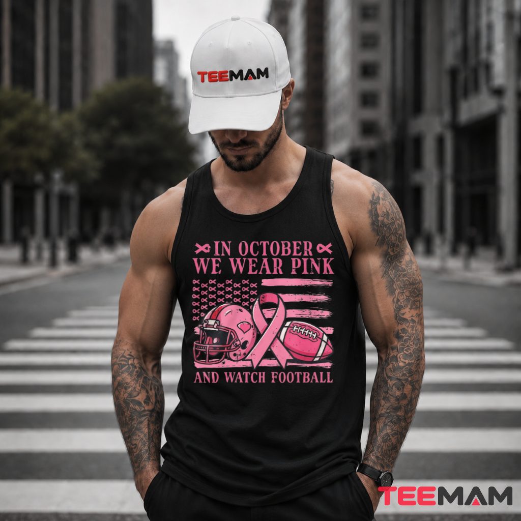 Football Helmet American Flag Wear Pink Awareness Tank Top Football Helmet American Flag Wear Pink Awareness Tank Top