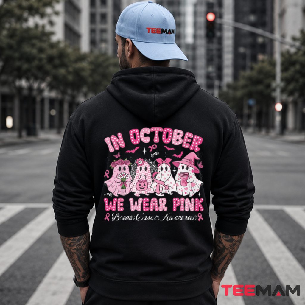Four Ghosts Group Bride Pumpkin Halloween Pink Hoodie Four Ghosts Group Bride Pumpkin Halloween Pink Hoodie