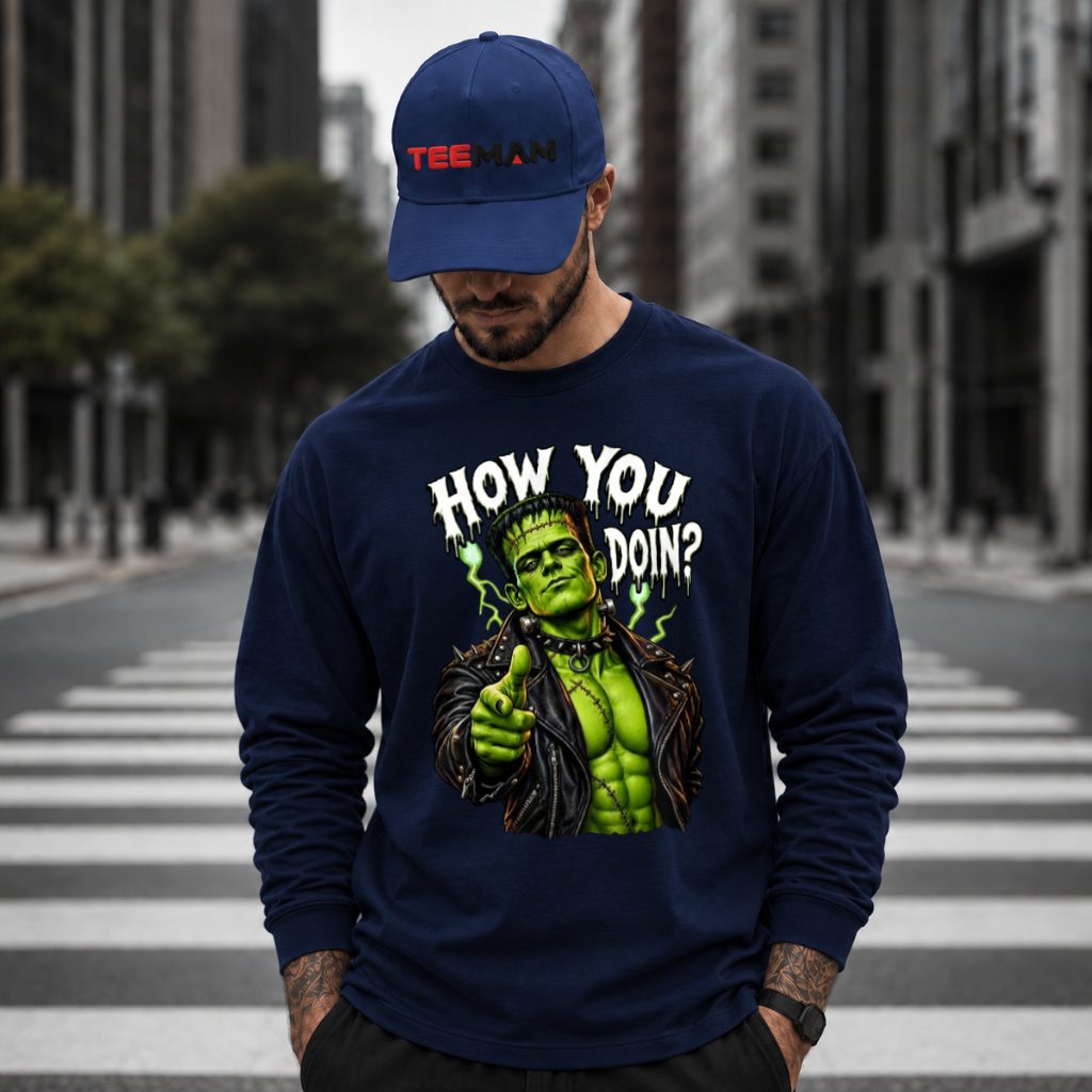 Frankenstein How You Doin Halloween Long Sleeve Frankenstein How You Doin Halloween Long Sleeve