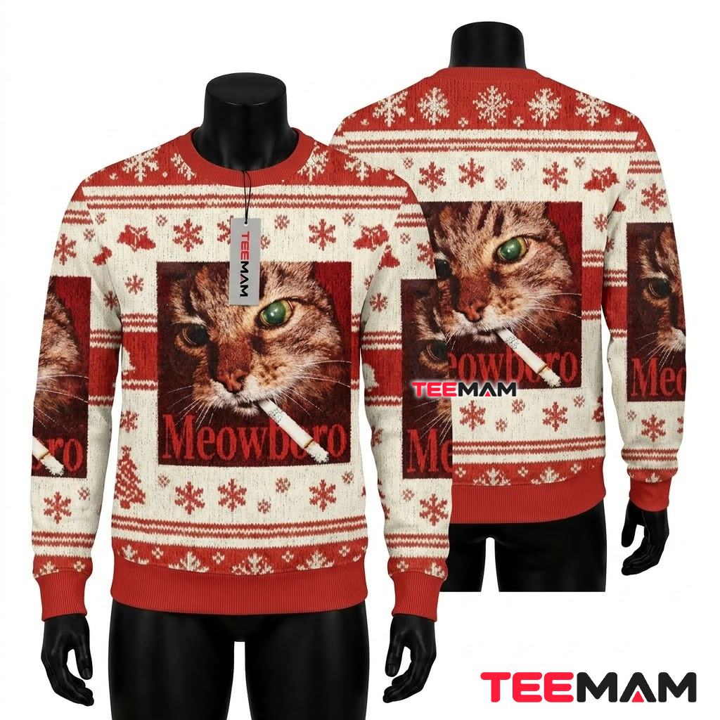Funny Raccoon Ugly Christmas Sweater Feral And Festive