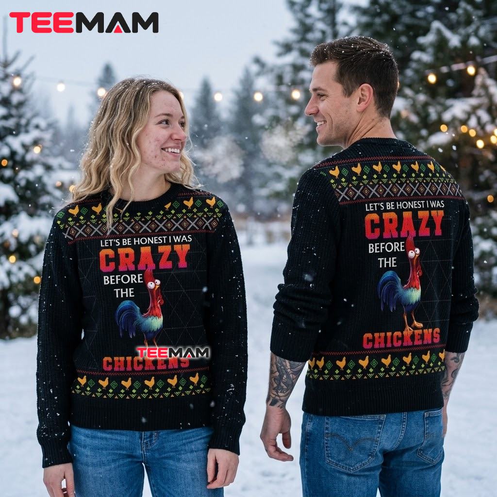 Funny Chicken Ugly Christmas Sweater Crazy Before Chickens Back Funny Chicken Ugly Christmas Sweater Crazy Before Chickens Back