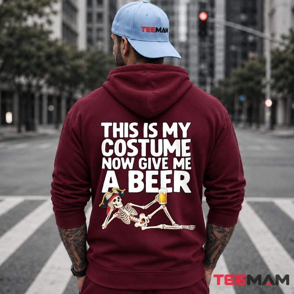 Funny Skeleton Costume Beer Halloween Hoodie Funny Skeleton Costume Beer Halloween Hoodie