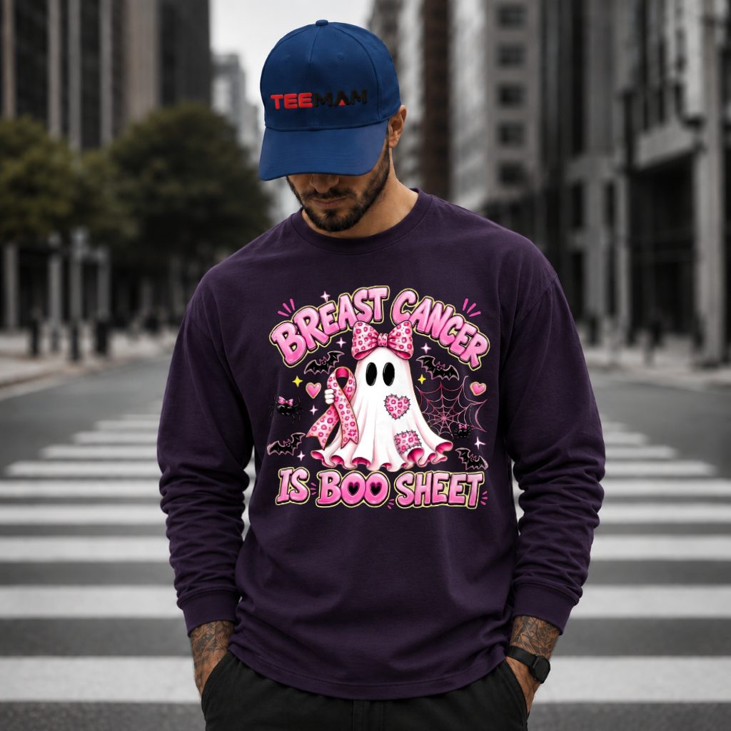 Ghost Bow Is Boo Sheet Cancer Long Sleeve Ghost Bow Is Boo Sheet Cancer Long Sleeve