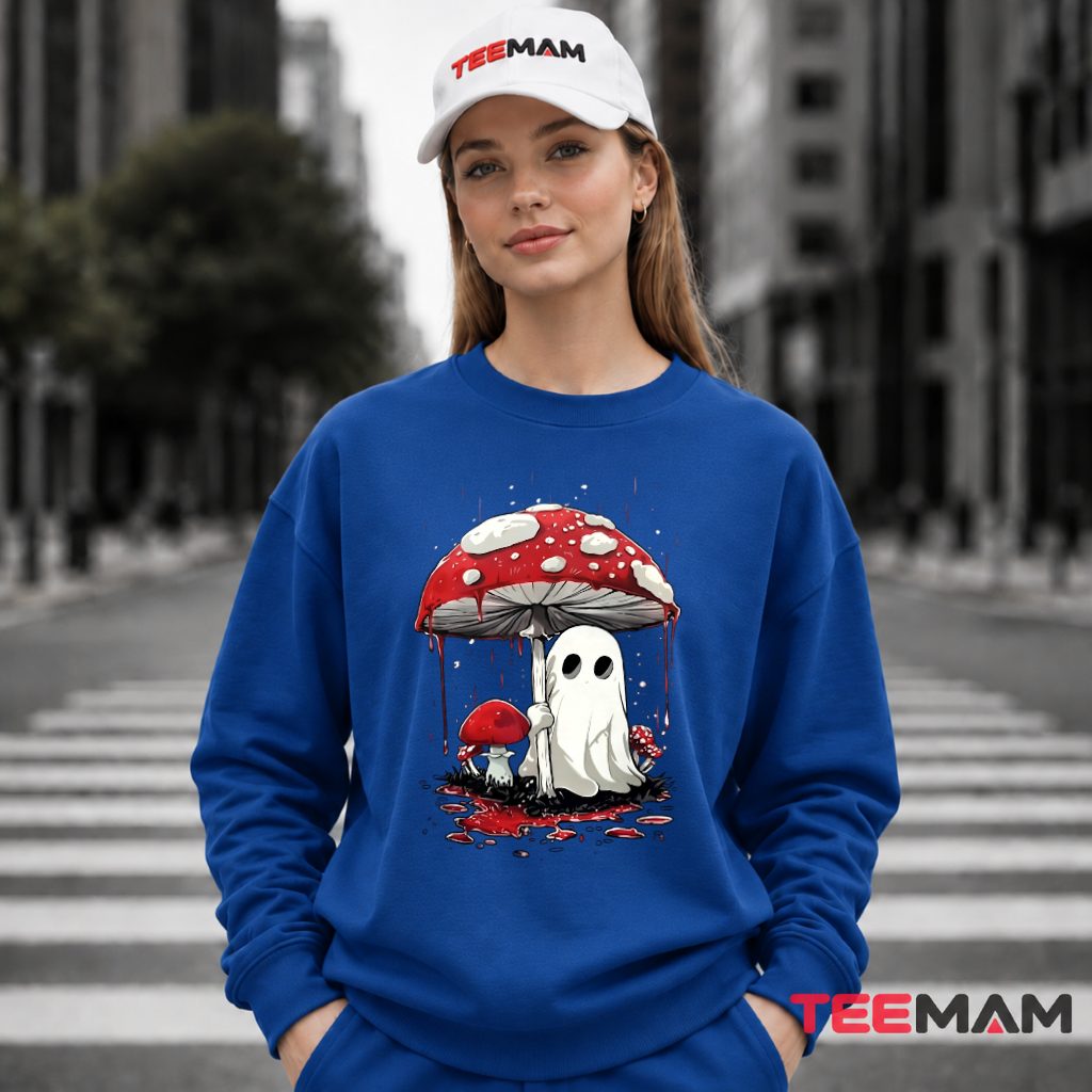 Ghost Mushroom Rainy Halloween Long Sleeve Ghost Mushroom Rainy Halloween Long Sleeve