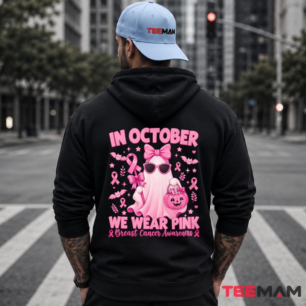 Ghost Sunglasses Bow Pumpkin October Pink Hoodie Ghost Sunglasses Bow Pumpkin October Pink Hoodie