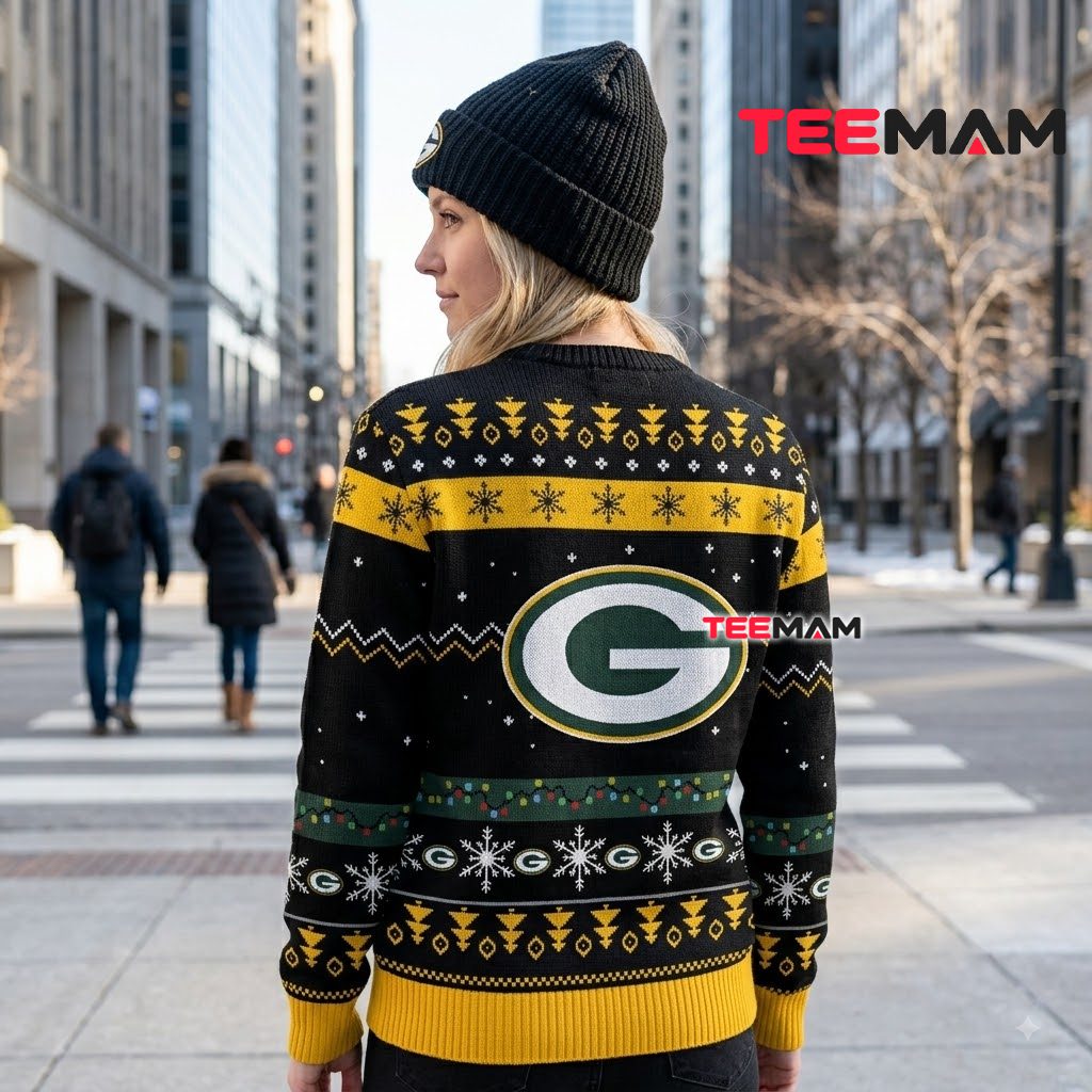 Green Bay Packers Ugly Christmas Sweater Cool Santa Gift Bag Design Version 3 Green Bay Packers Ugly Christmas Sweater Cool Santa Gift Bag Design Version 3