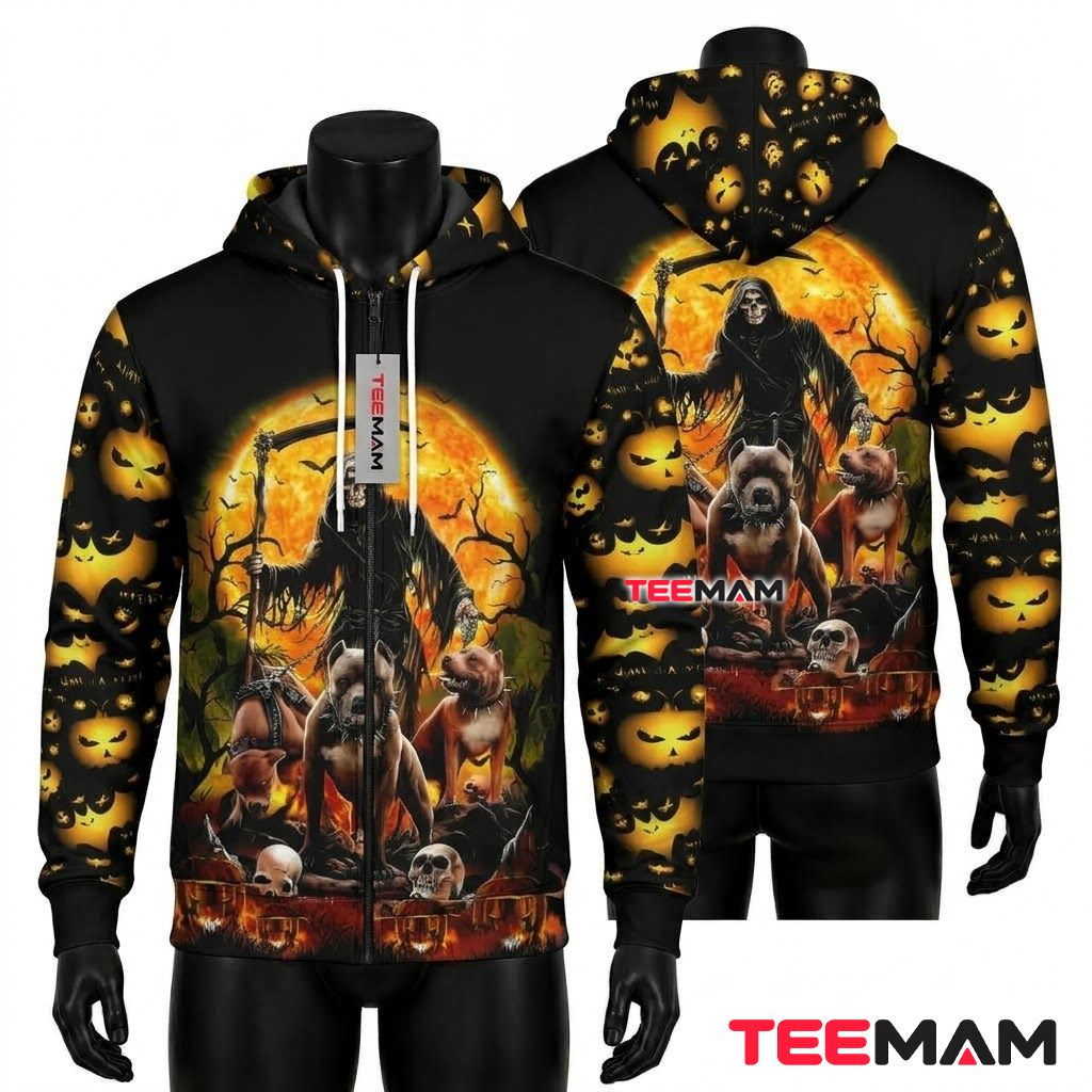 Grim Reaper Halloween 3D Hoodie