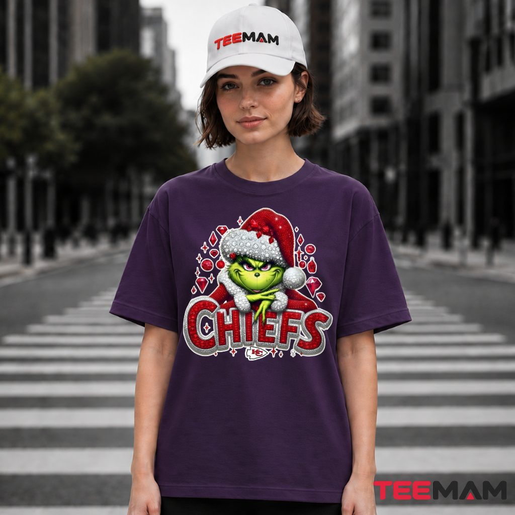 Grinch Bling Diamond Chiefs T-Shirt