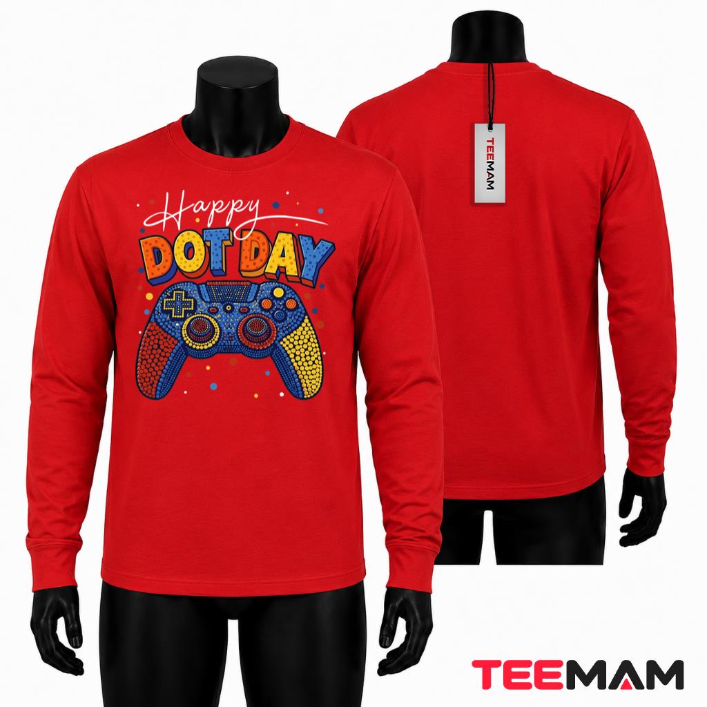 Happy Dot Day Game Controller Autism Awareness Long Sleeve Happy Dot Day Game Controller Autism Awareness Long Sleeve