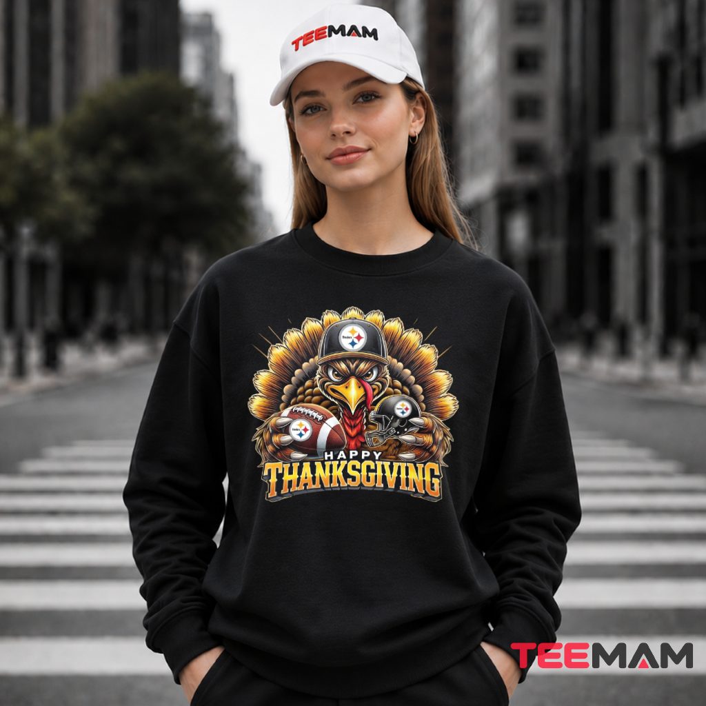 Happy Thanksgiving Steelers Turkey Football Long Sleeve Happy Thanksgiving Steelers Turkey Football Long Sleeve