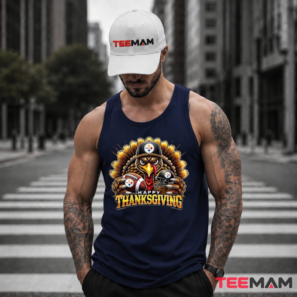 Happy Thanksgiving Steelers Turkey Football Tank Top Happy Thanksgiving Steelers Turkey Football Tank Top