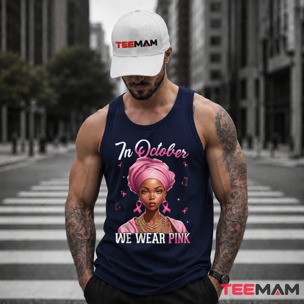 Headwrap Woman October Pink Ribbon Elegant Tank Top Headwrap Woman October Pink Ribbon Elegant Tank Top