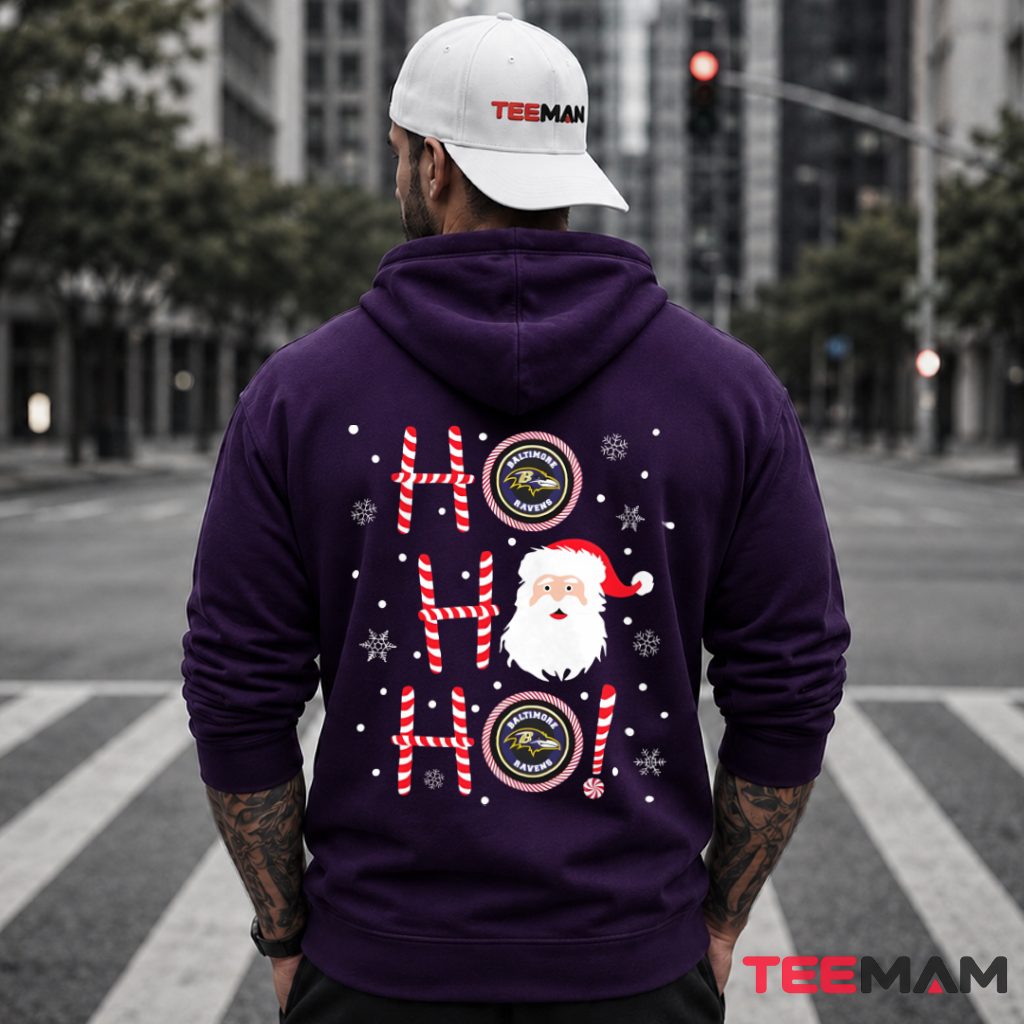 Ho Ho Ho Baltimore Ravens Christmas Santa Hoodie Ho Ho Ho Baltimore Ravens Christmas Santa Hoodie