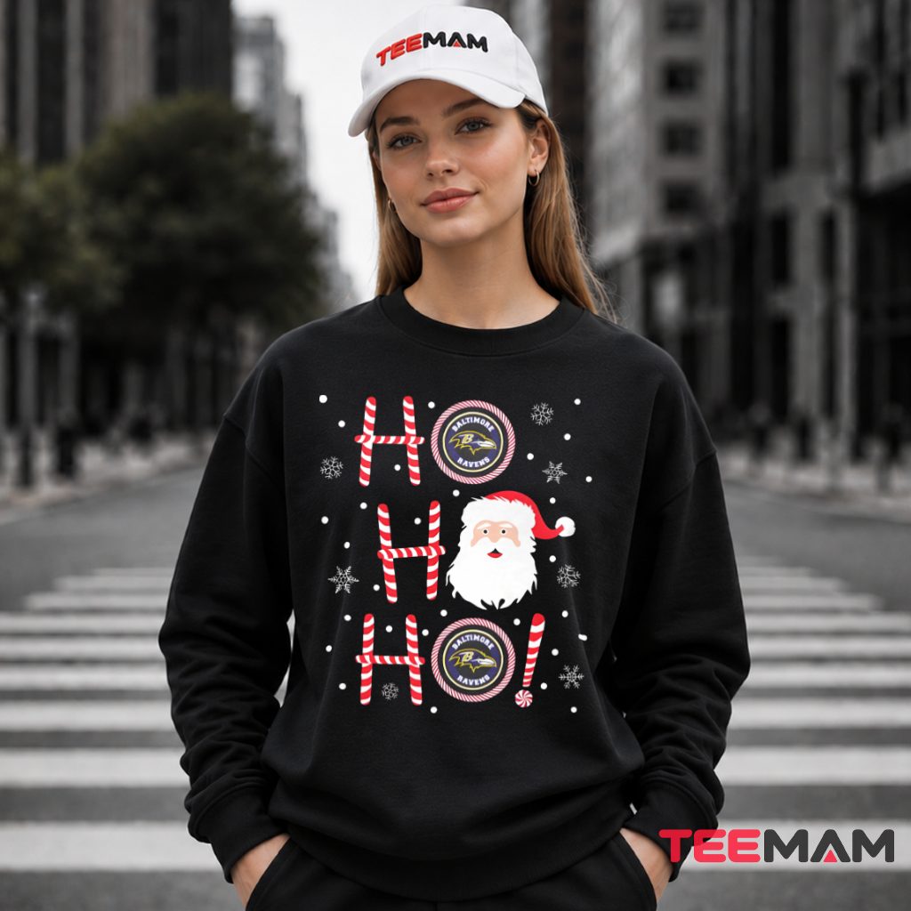 Ho Ho Ho Baltimore Ravens Christmas Santa Long Sleeve Ho Ho Ho Baltimore Ravens Christmas Santa Long Sleeve