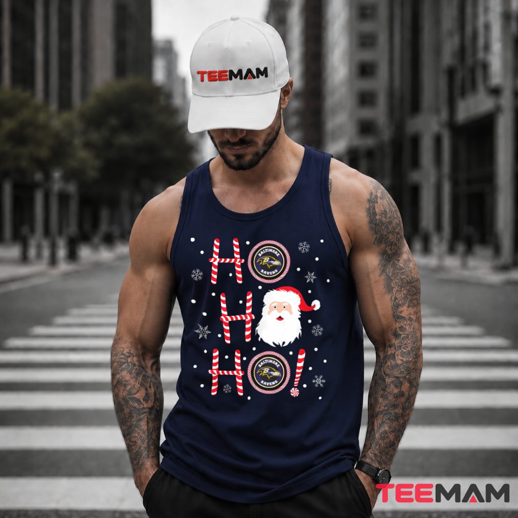 Ho Ho Ho Baltimore Ravens Christmas Santa Tank Top Ho Ho Ho Baltimore Ravens Christmas Santa Tank Top