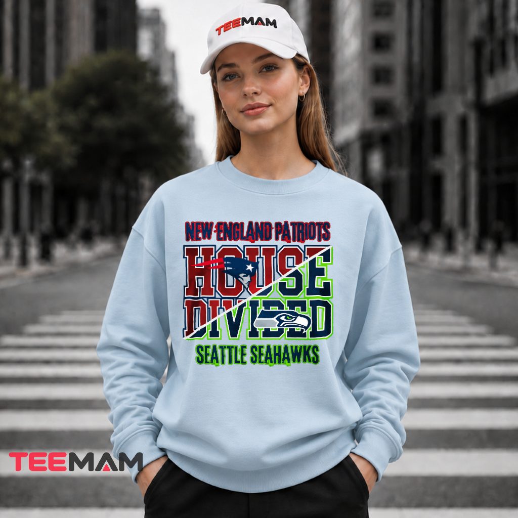 House Divided Patriots Seahawks Long Sleeve House Divided Patriots Seahawks Long Sleeve