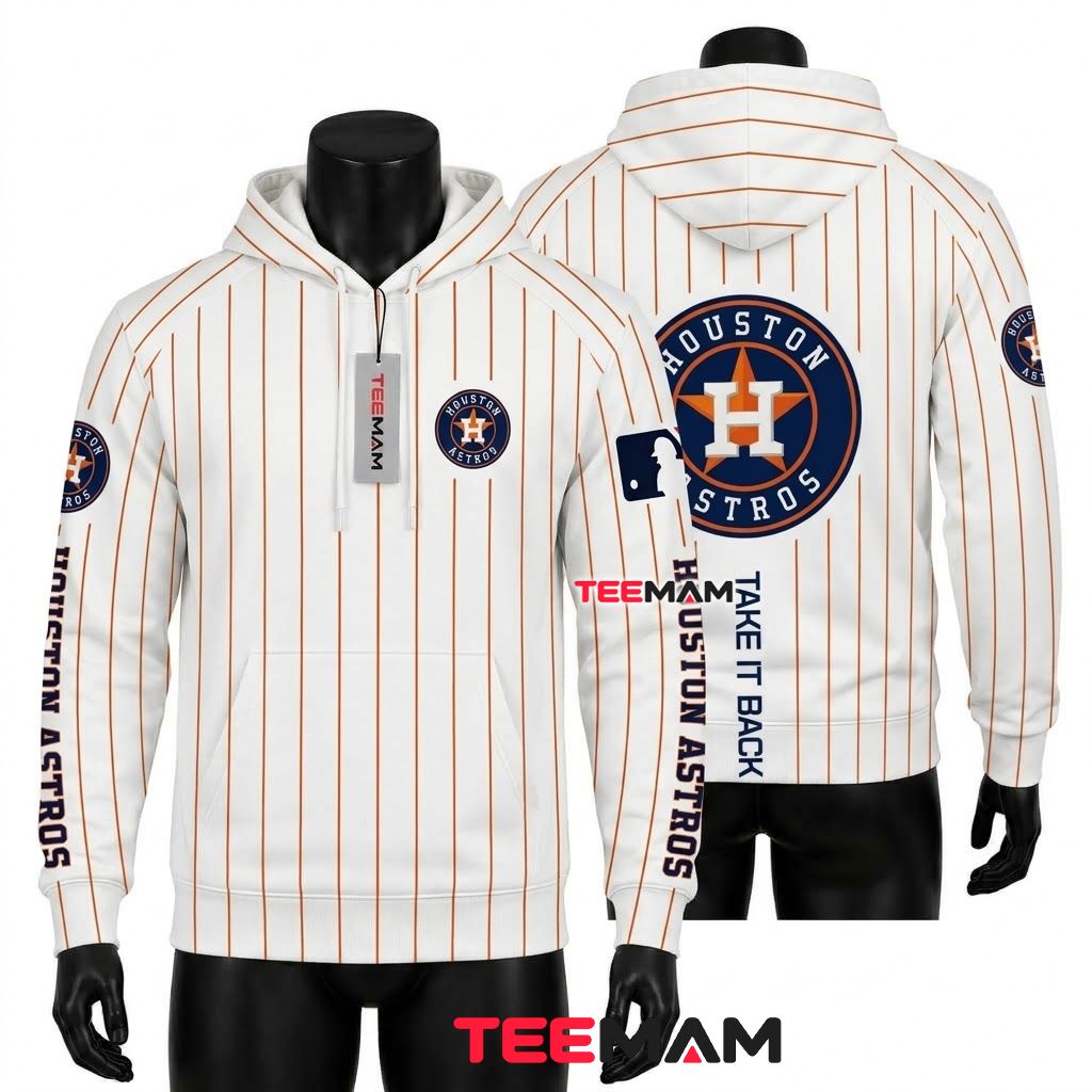 Houston Astros 3D Hoodie Pinstripe Take It Back Front
