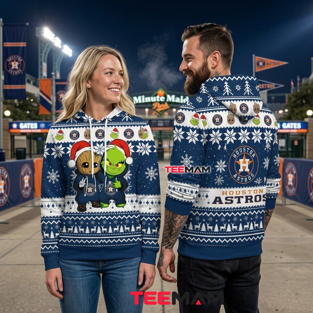 Houston Astros All Over Print 3D Hoodie Grinch Christmas Snowflake Back Houston Astros All Over Print 3D Hoodie Grinch Christmas Snowflake Back