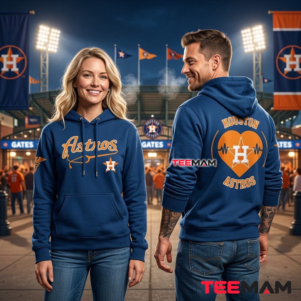 Houston Astros All Over Print 3D Hoodie Nurse Heartbeat Heart Back Houston Astros All Over Print 3D Hoodie Nurse Heartbeat Heart Back