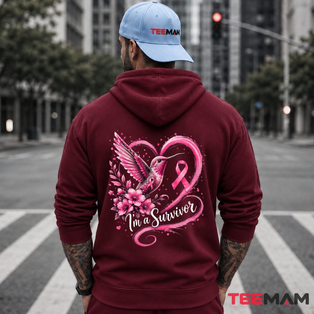 Hummingbird Floral Heart Im A Survivor Hoodie Hummingbird Floral Heart Im A Survivor Hoodie