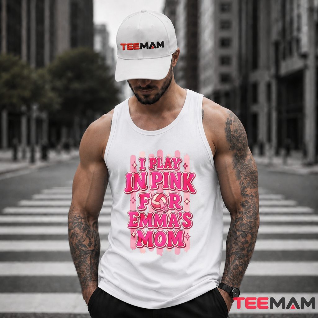I Play In Pink For Mom Volleyball Ribbon Tank Top I Play In Pink For Mom Volleyball Ribbon Tank Top