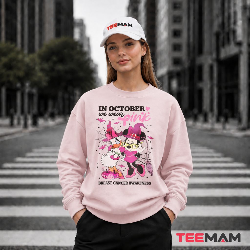 In October We Wear Pink Minnie Mouse Long Sleeve In October We Wear Pink Minnie Mouse Long Sleeve