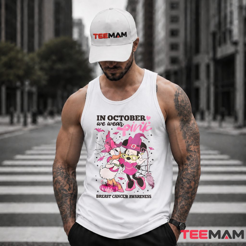 In October We Wear Pink Minnie Mouse Tank Top In October We Wear Pink Minnie Mouse Tank Top