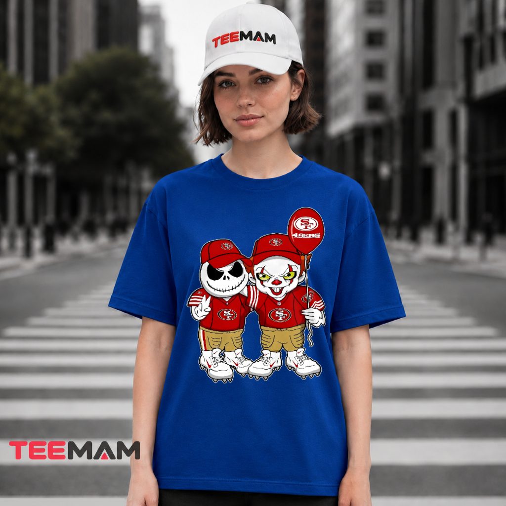 Jack Skellington Pennywise 49ers Halloween T-Shirt
