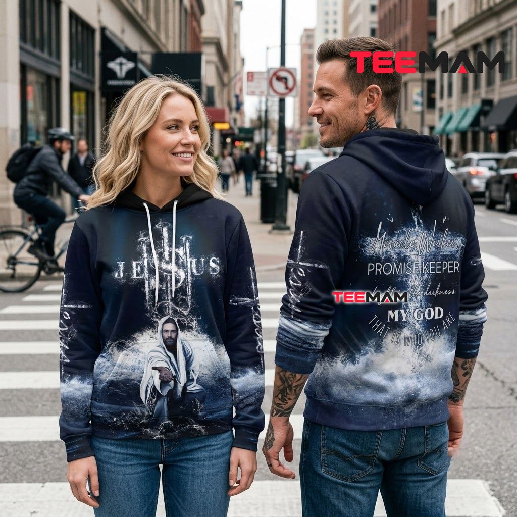 Jesus 3D Hoodie Miracle Worker Promise Keeper Waves Back Jesus 3D Hoodie Miracle Worker Promise Keeper Waves Back