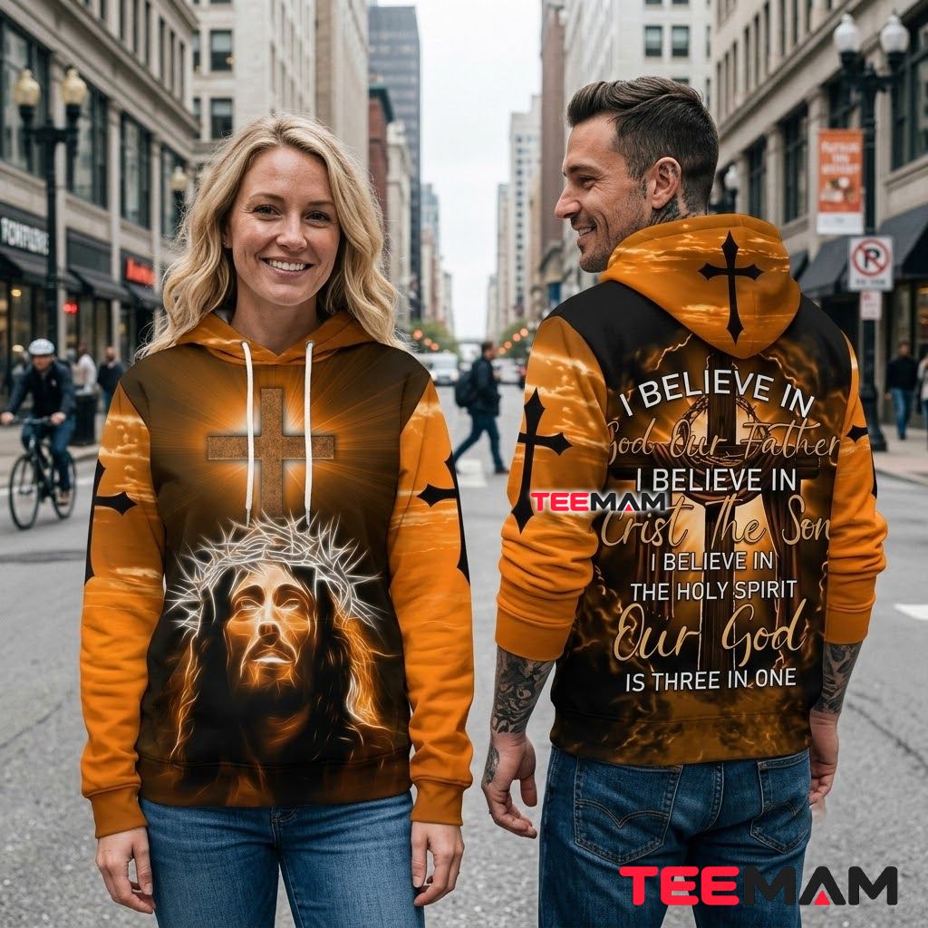Jesus All Over Print 3D Hoodie Holy Trinity I Believe Back Jesus All Over Print 3D Hoodie Holy Trinity I Believe Back