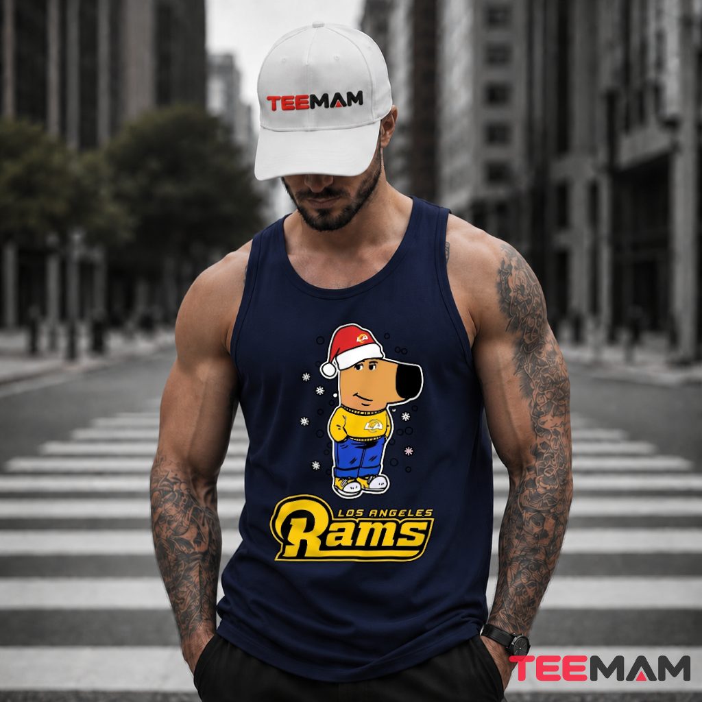 Just a Chill Guy Los Angeles Rams Christmas Tank Top Just a Chill Guy Los Angeles Rams Christmas Tank Top