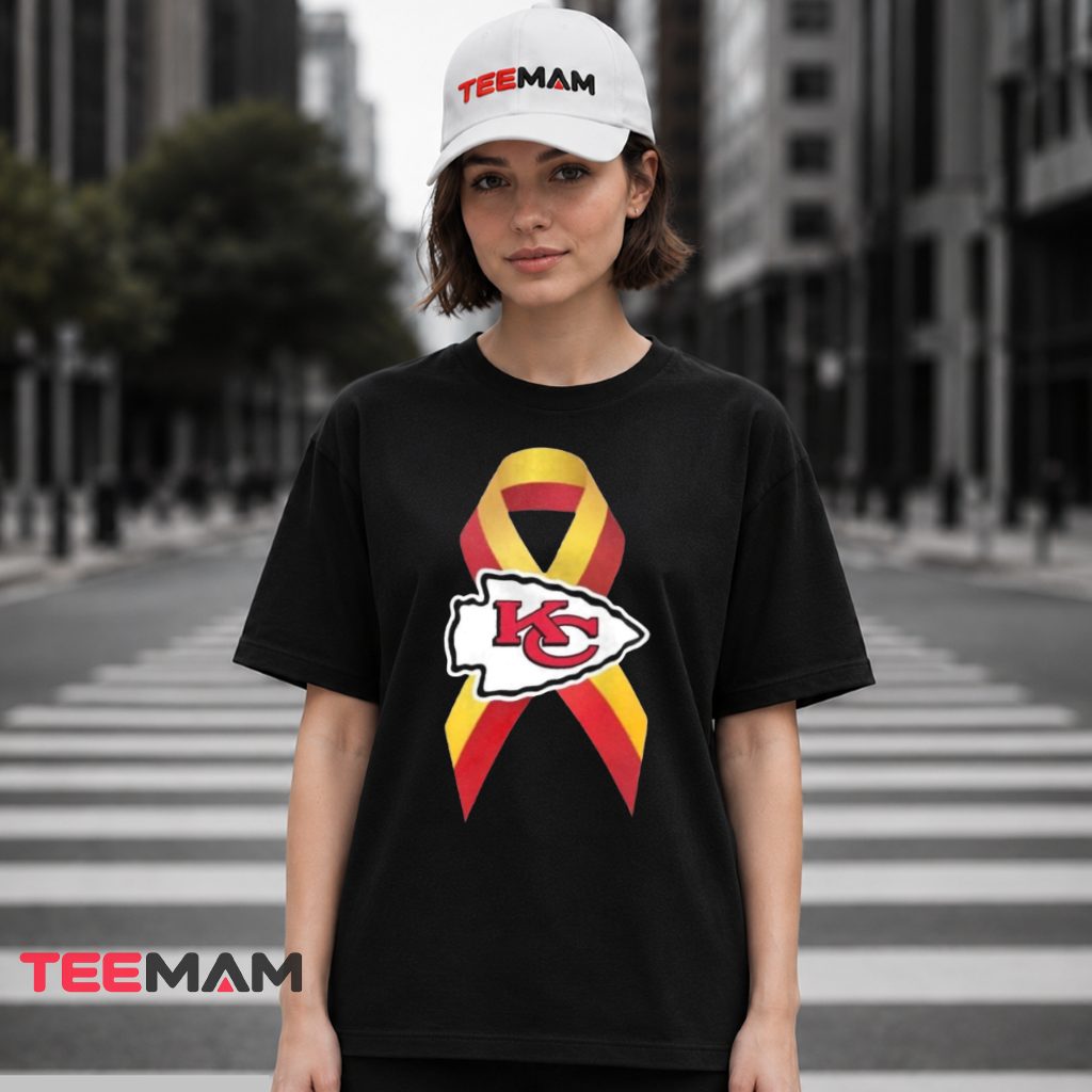 Kansas City Chiefs Awareness Ribbon Logo T-Shirt