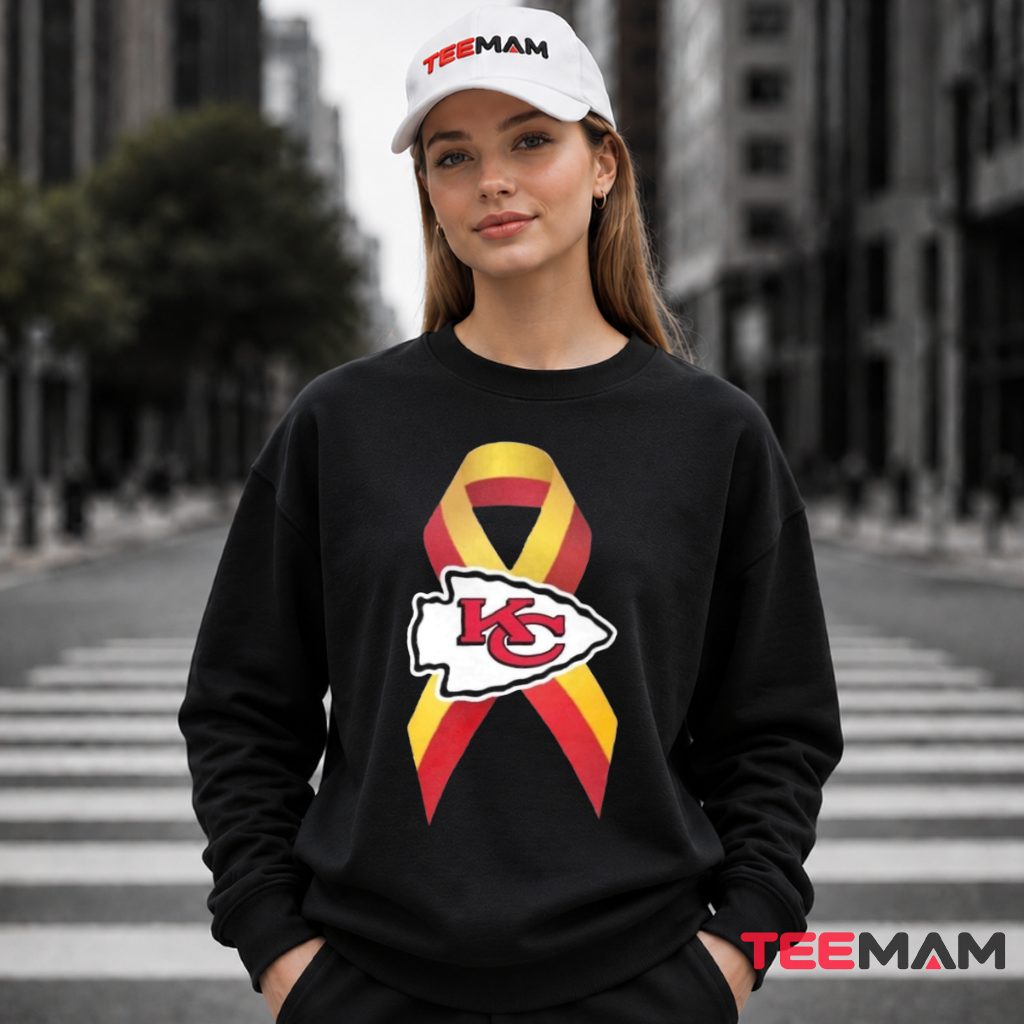 Kansas City Chiefs Awareness Ribbon Logo Long Sleeve Kansas City Chiefs Awareness Ribbon Logo Long Sleeve