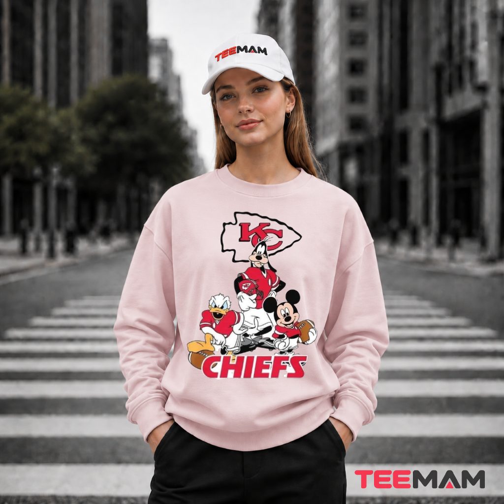 Kansas City Chiefs Mickey Donald Goofy Long Sleeve Kansas City Chiefs Mickey Donald Goofy Long Sleeve