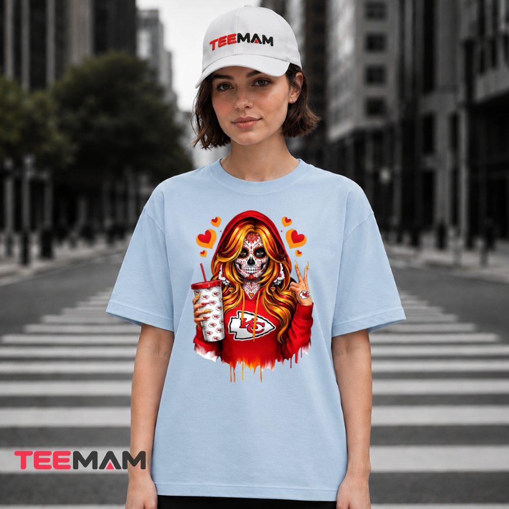 Kansas City Chiefs Sugar Skull Girl T-Shirt