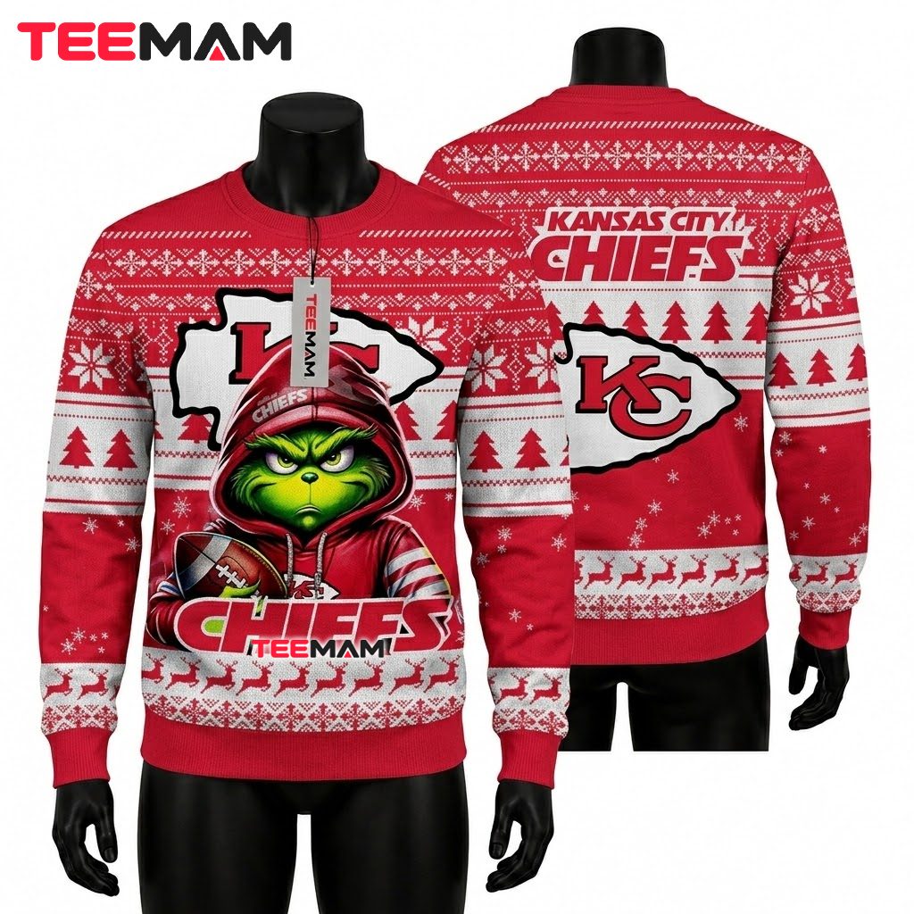 Kansas City Chiefs Ugly Christmas Sweater Grateful Dead Skull Design Kansas City Chiefs Ugly Christmas Sweater Grateful Dead Skull Design