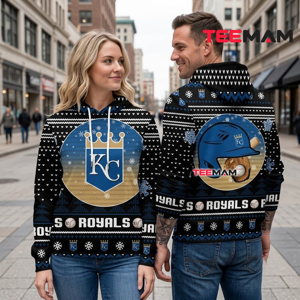 Kansas City Royals All Over Print 3D Hoodie Ugly Christmas Snowflake Pattern Back Kansas City Royals All Over Print 3D Hoodie Ugly Christmas Snowflake Pattern Back