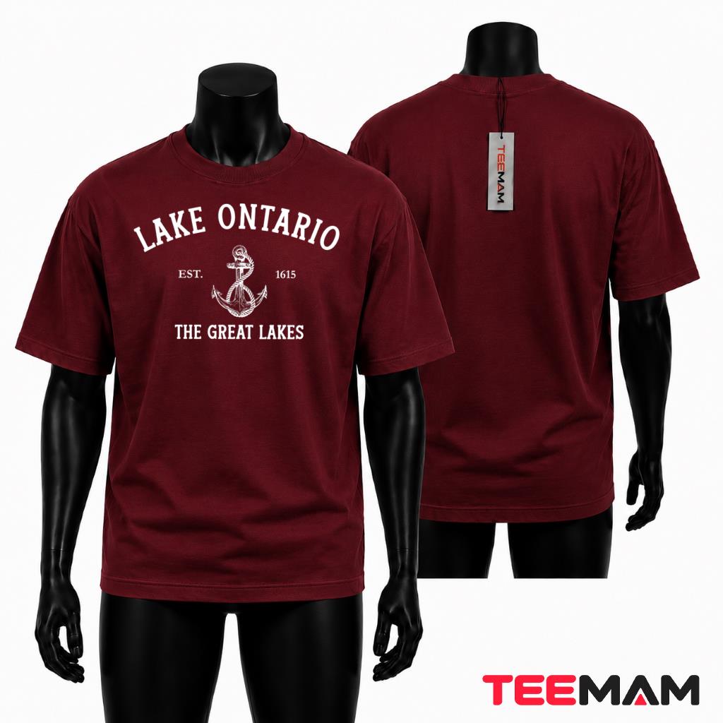Lake Ontario T-Shirt Est 1615 Anchor Great Lakes